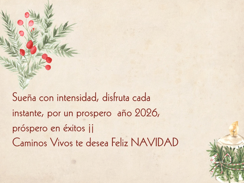 Feliz Navidad y próspero año 2026